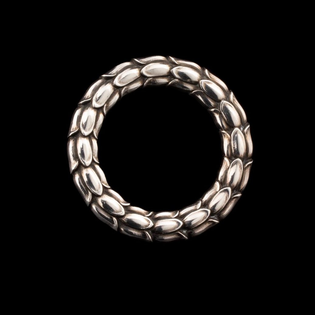 Vintage Sterling Silver Circle Pin By Designer Georg Jensen