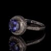 Pre-Owned Tanzanite & Diamond Halo Ring in 14K - Image 2