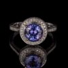 Pre-Owned Tanzanite & Diamond Halo Ring in 14K
