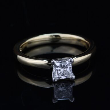 Pre-Owned .50 Carat Princess Cut Diamond Ring in 14K