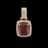 Pre-Owned 10K Rhodolite Garnet and Diamond Pendant