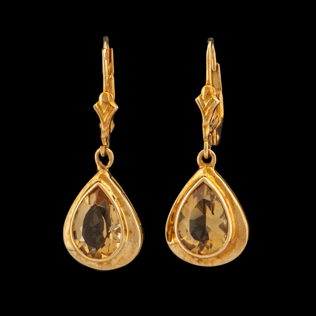 Pre-Owned 18K Citrine Dangle Earrings