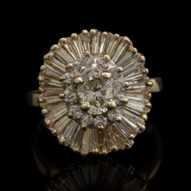 Pre-Owned 14K Ballerina-Style Diamond Dinner Ring