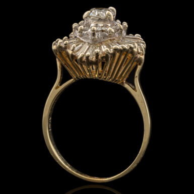 Pre-Owned 14K Ballerina-Style Diamond Dinner Ring