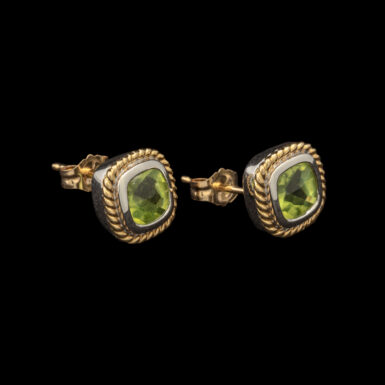 Pre-Owned 14K Peridot Stud Earrings