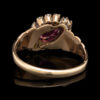 Antique 14K Garnet & Pearl Ring