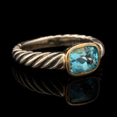 Pre-Owned David Yurman 14K Blue Topaz Ring