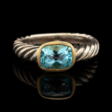 Pre-Owned David Yurman 14K Blue Topaz Ring