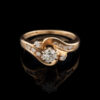 Pre-Owned By-Pass Design Diamond Ring in 14K