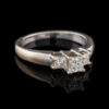 Pre-Owned Princess Cut 3-Diamond Ring in 14K - Image 4