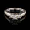 Pre-Owned Princess Cut 3-Diamond Ring in 14K