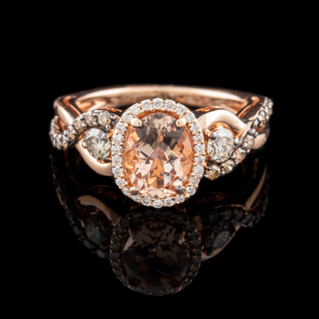Le Vian Pre-Owned Morganite & Diamond Ring in 14K Rose Gold