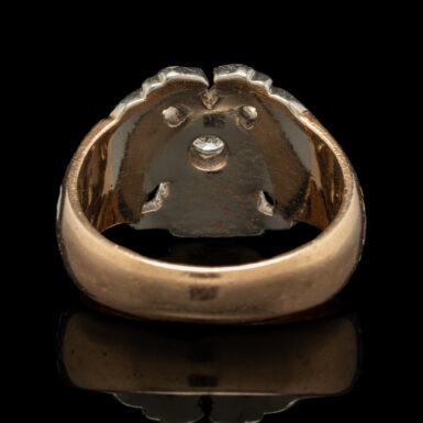 Vintage Diamond Masonic Ring in 14K - Image 2