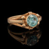 Vintage Blue Zircon Ring in 10K - Image 2