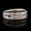 Pre-Owned 14K Diamond & Sapphire Wedding Band - Image 3
