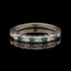 Pre-Owned Blue Diamond & White Diamond Band