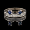 Pre-Owned 14K Diamond and Ceylon Sapphire Ring Wrap