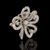 Vintage Platinum & Diamond 4-Leaf Clover Brooch - Image 2