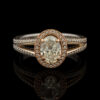 Pre-Owned 1.5 Carat tw Halo Diamond Ring in 14K Rose Gold