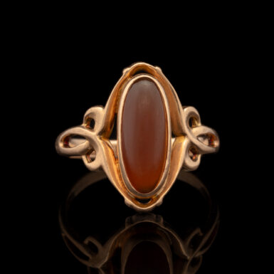 Antique Sardonyx 10K Art Nouveau Ring