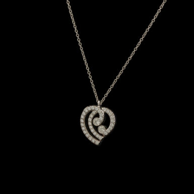 Pre-Owned Tiffany & Co. Diamond Heart Pendant with Box