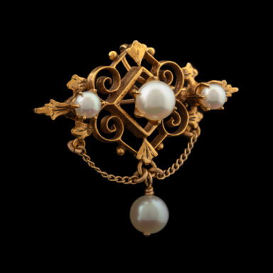 Vintage 14K Pearl Brooch / Pendant