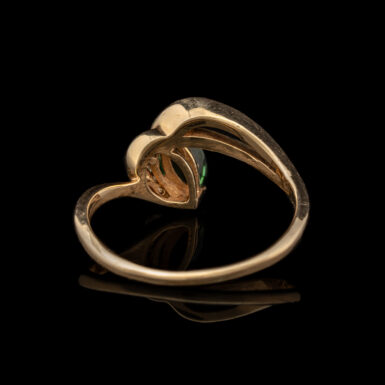 Pre-Owned 14K Green Tourmaline Ring with Diamonds