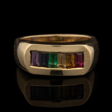 Pre-Owned 14K Multi-Gem Rainbow Ring