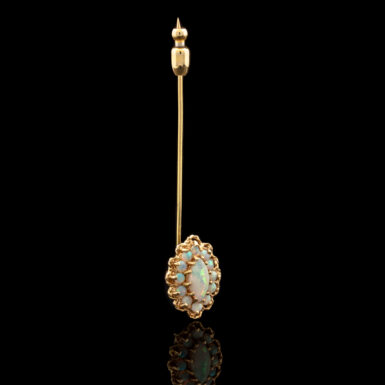 Vintage Opal Stick Pin in 14K