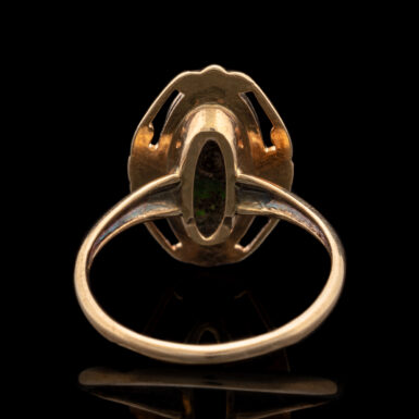 Pre-Owned Jade Ring in 10K Filigree