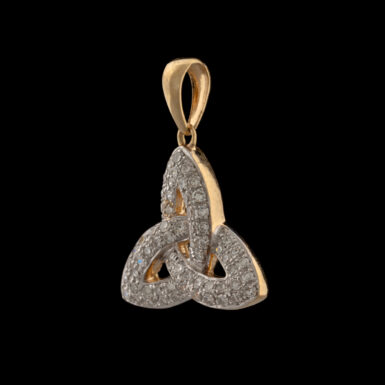 Pre-Owned Diamond Trinity Knot Pendant in 14K