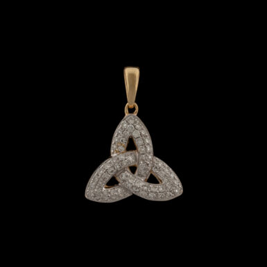 Pre-Owned Diamond Trinity Knot Pendant in 14K