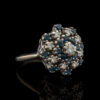 Vintage Sapphire and Diamond Dinner Ring