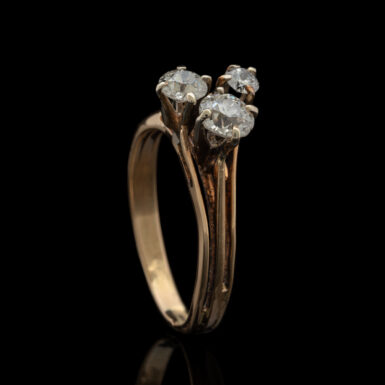 Antique 3-Diamond Ring in 14K