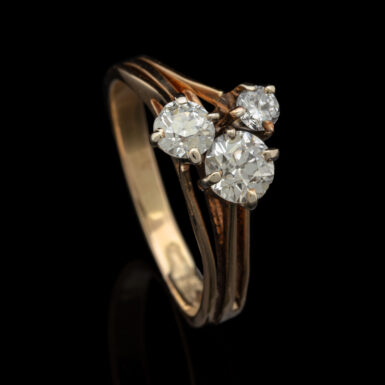 Antique 3-Diamond Ring in 14K