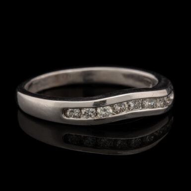 Pre-Owned Diamond Contour Band in 14K White Gold