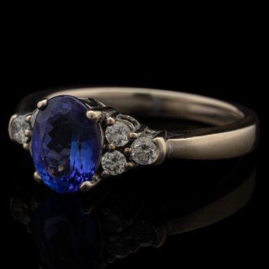 Pre-Owned Tanzanite & Diamond Ring in 14K