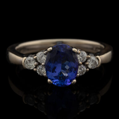 Pre-Owned Tanzanite & Diamond Ring in 14K