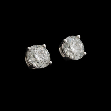 Pre-Owned 1 Carat tw Lab Grown Diamond Earrings in 14K White Gold