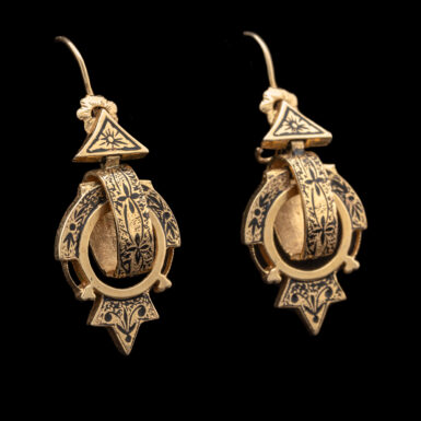 Antique 14K Victorian Style Dangle Earrings