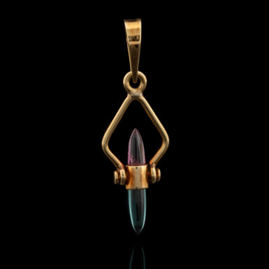 Pre-Owned 18K Double Tourmaline Pendant