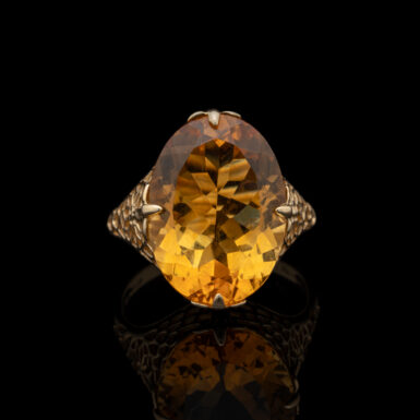 Pre-Owned Citrine Ring in 10K Filigree