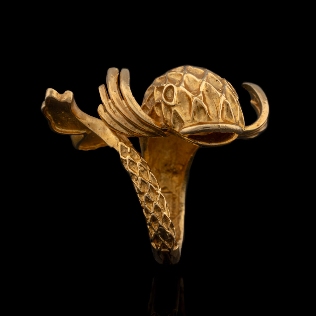 Vintage Koi Fish Ring in 18K