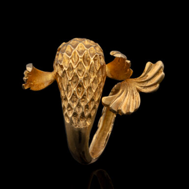 Vintage 18K Koi Fish Ring