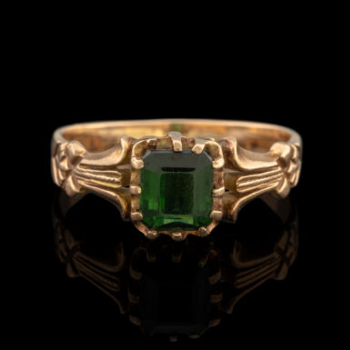 Antique Green Tourmaline Ring in 10K