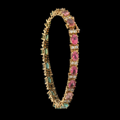 Pre-Owned 14K Rainbow Tourmaline Bracelet