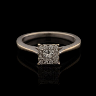 Pre-Owned Princess Cut Diamond Ring in 10K White Gold