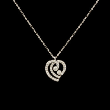 Pre-Owned Tiffany & Co. Diamond Heart Pendant