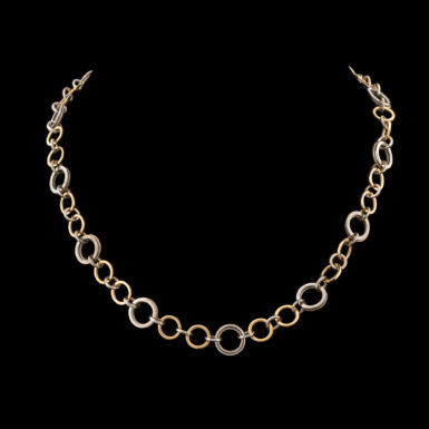 Pre-Owned Tiffany 18K & Sterling Circle Necklace