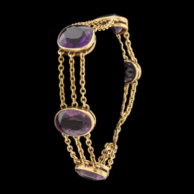 Vintage Amethyst Bracelet in 14K